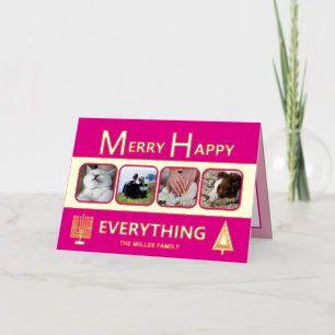 Interreligiös 4 Foto Trendy Einfach Rosa Gold