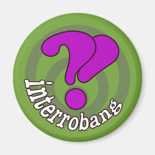Interrobang Pop Art Magnet - Grün
