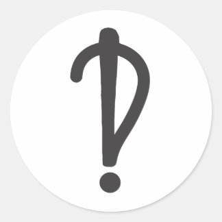 Interrobang Runder Aufkleber