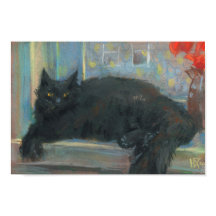 Interruptes Nickerchen, Schwarze Katze Impressioni