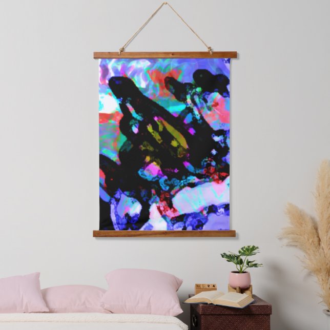 Interruption: Industry's Unnatural Progression Wandteppich Mit Holzrahmen (Schlafzimmer)