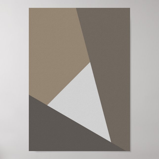 Intersect – Neutrales geometrisches Kunstwerk Poster (Vorne)
