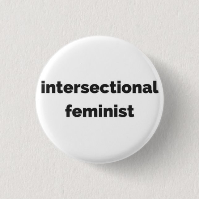 intersectional feministischer runder Knopf Button (Vorderseite)