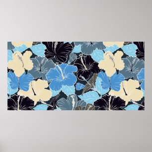 Intersektion der geschwungenen, eleganten, stilisi poster