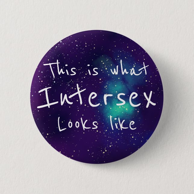 Intersex Customizable Galaxy Identity Button (Vorderseite)