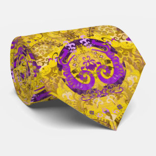 Intersex Dragon Damask - Farbe der Intersex-Flagge Krawatte