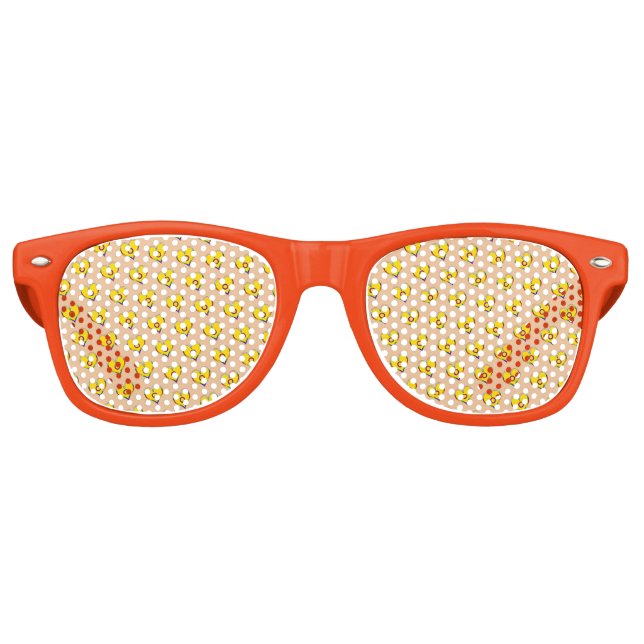 Intersex Heart Pattern Retro Sonnenbrille (Vorderseite)