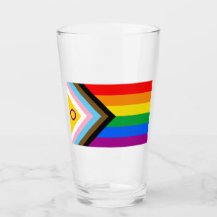 Intersex-Inklusive Progress Pride-Flagge Glas