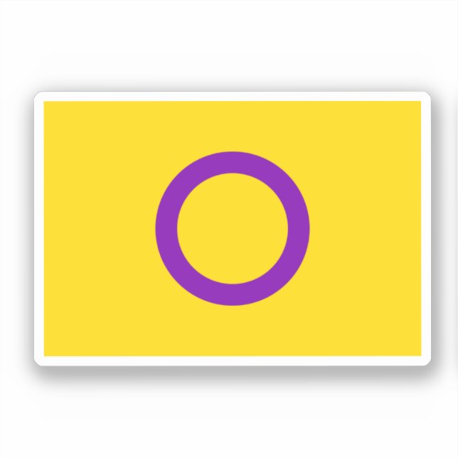 Intersex Pride Flag Aufkleber (Vorderseite)