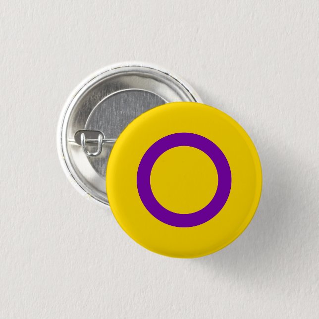 Intersex Pride Flag Button (Vorne & Hinten)