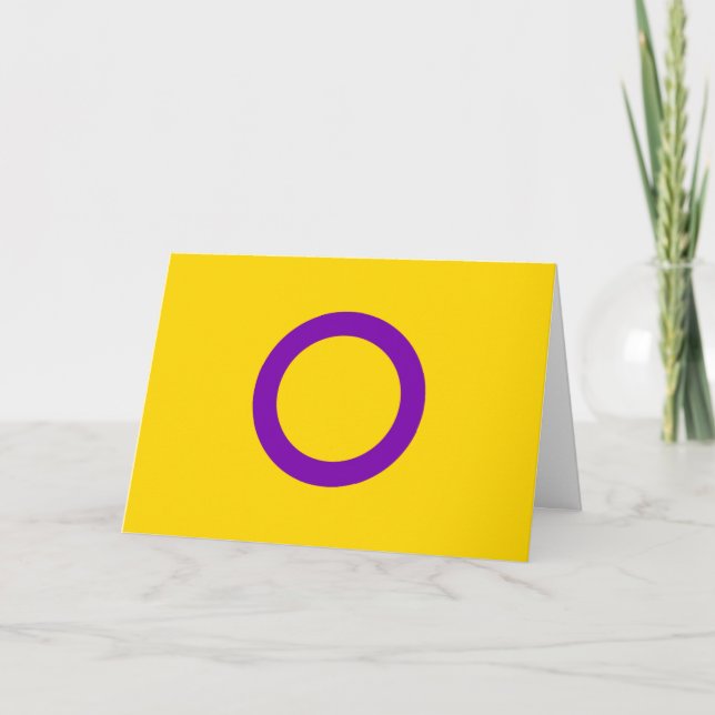Intersex Pride Flag Feiertagskarte (Vorderseite)