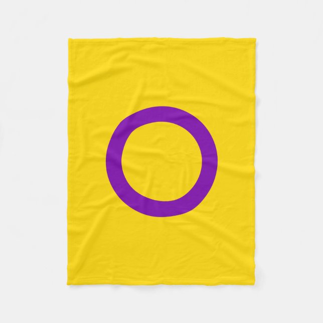 Intersex Pride Flag Fleecedecke (Vorderseite)