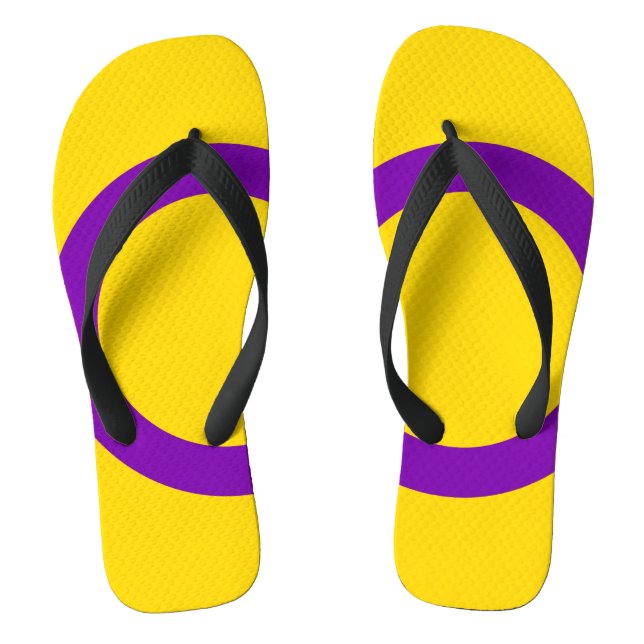 Intersex Pride Flag Flip Flops (Fußbett)