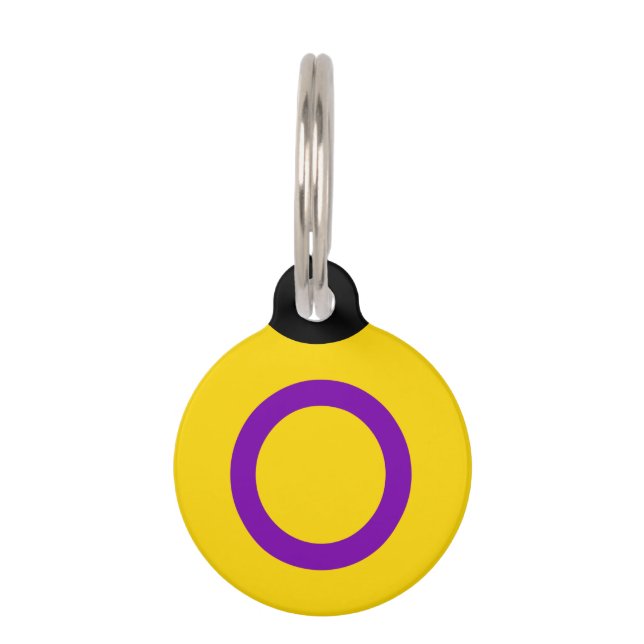 Intersex Pride Flag Haustiermarke (Vorderseite)