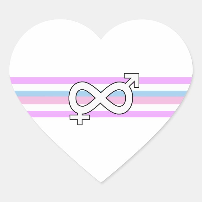 Intersex Pride Flag Herz-Aufkleber (Vorderseite)
