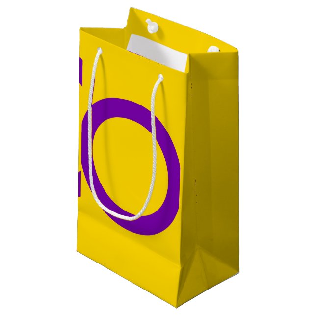 Intersex Pride Flag Kleine Geschenktüte (Vorderseite Schrägansicht)