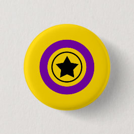 Intersex Pride Flag mit einem Stern in einem Kreis Button
