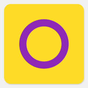 Intersex Pride Flag Quadratischer Aufkleber