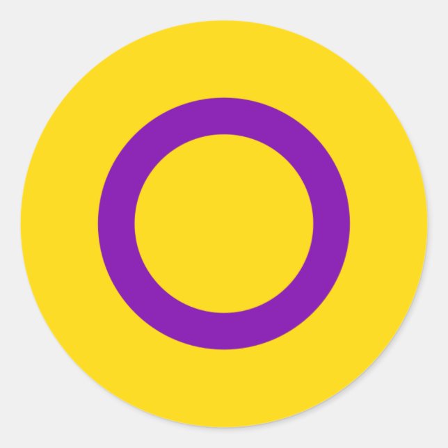 Intersex Pride Flag Runder Aufkleber (Vorderseite)