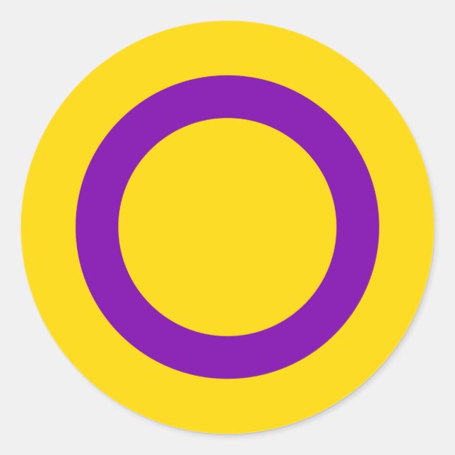 Intersex Pride Flag Runder Aufkleber (Vorderseite)