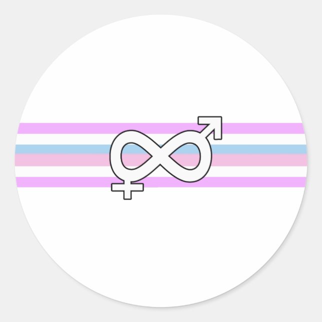 Intersex Pride Flag Runder Aufkleber (Vorderseite)