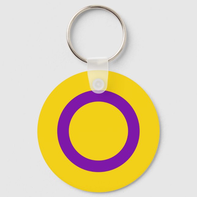 Intersex Pride Flag Schlüsselanhänger (Vorderseite)