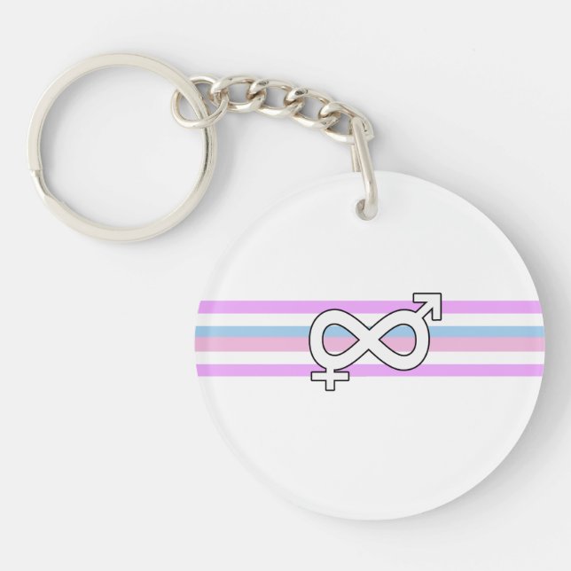 Intersex Pride Flag Schlüsselanhänger (Vorderseite)