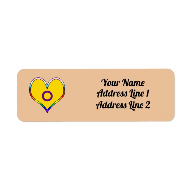 Intersex Pride Heart Label (Vorne)