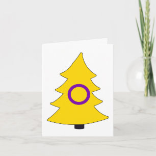 Intersex Pride Holigay Tree Feiertagskarte