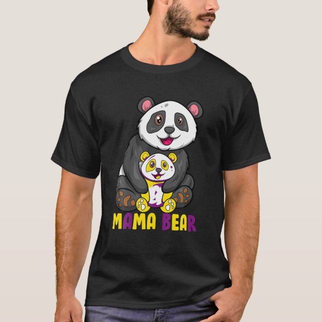 Intersex Pride Mama Bear Mama Ally LGBTQ T-Shirt (Vorderseite)