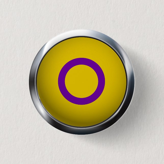 INTERSEX PRIDE MEDALLION BUTTON (Vorderseite)