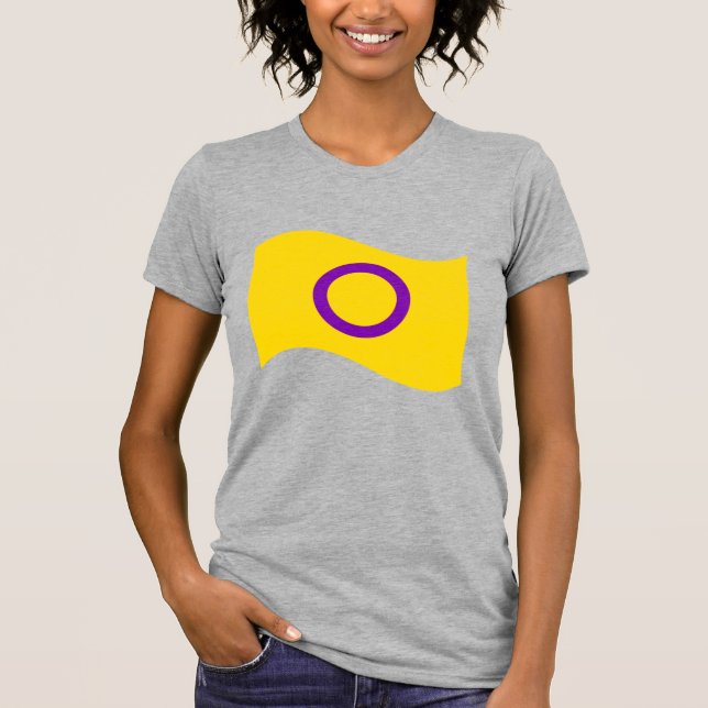 Intersex Pride Wavy Flag T-Shirt (Vorderseite)