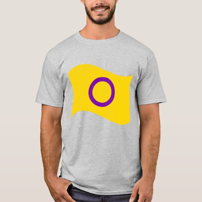 Intersex Pride Wavy Flag T-Shirt (Vorderseite)