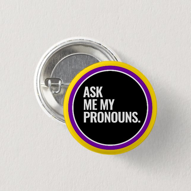Intersex-Stolz Button (Vorne & Hinten)