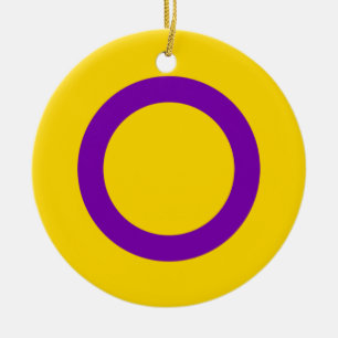 Intersex-Stolz-Flagge Keramik Ornament