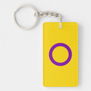 Intersex-Stolz-Flagge Schlüsselanhänger