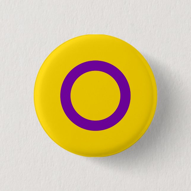 Intersex Stolz-Knopf (Kreis) Button (Vorderseite)
