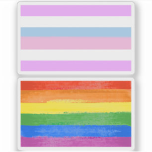Intersex-Stolz-Streifen Aufkleber