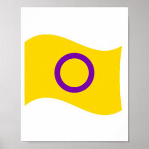 Intersex-Stolz-Wellenflagge Poster