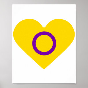 Intersex-Stolzflagge Herz Poster