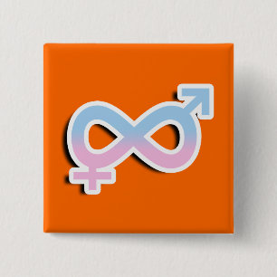INTERSEX UNBEGRENZTES SYMBOL 3D BUTTON
