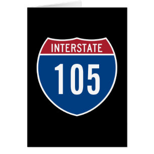 Interstate 105 Birthday Grußkarte