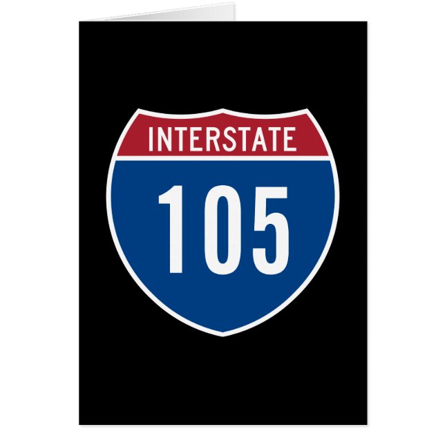 Interstate 105 Geburtstagskarte (Vorne)