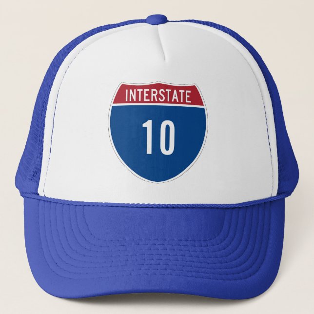 Interstate 10 Hat Truckerkappe (Vorderseite)