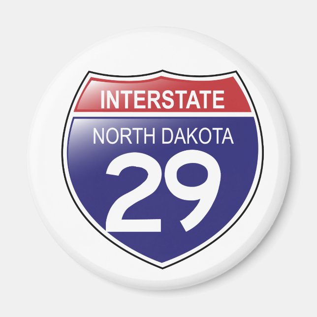 Interstate 29 North Dakota Magnet (Vorne)