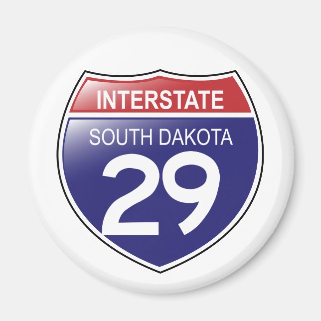 Interstate 29 South Dakota Magnet (Vorne)