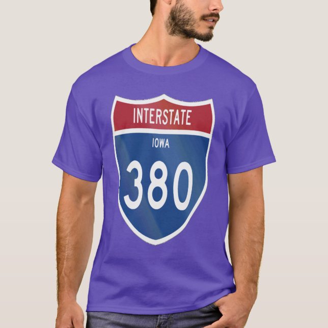 Interstate 380 Iowa I380 Highway Oversized 1 T-Shirt (Vorderseite)