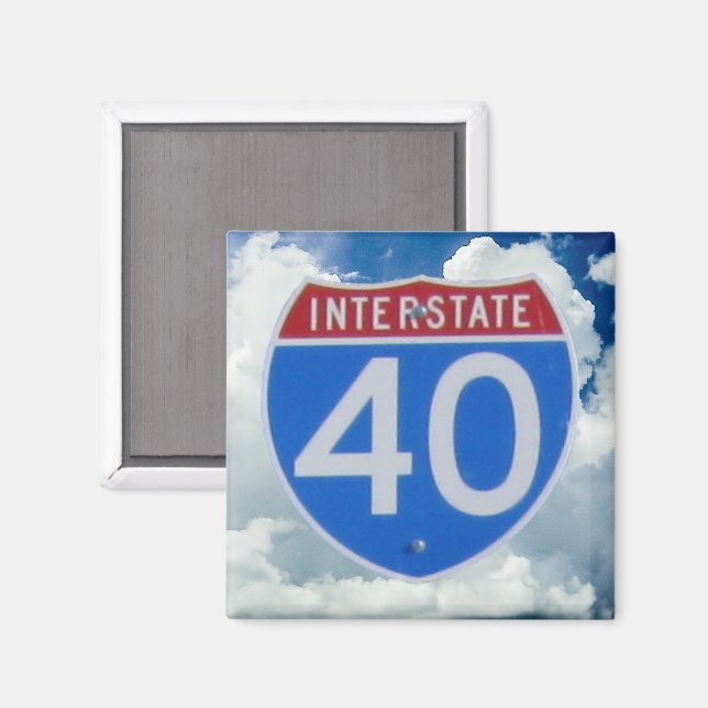 Interstate 40 Shield Magnet (Vorderseite/Rückseite)