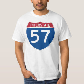 Interstate 57 (I-57) Autobahnzeichen T-Shirt