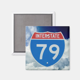 Interstate 79 Schild, Straßenschild Magnet